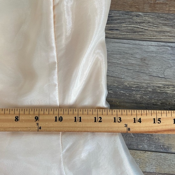 Scott Mc Clintock Y2K Millennial 2000's Chiffon Gown Size 4 Irisdecent Yellow US - Picture 4 of 8